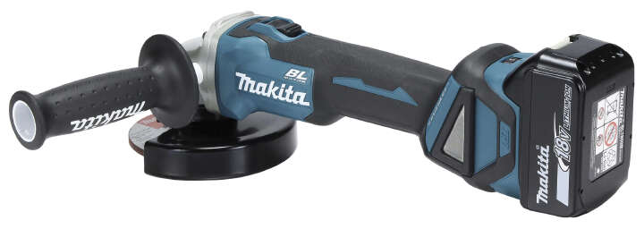 makita Winkelschleifer DGA511RTJ 18V / 5,0Ah, mit 2 Akkus, Ladegerät und Koffer
